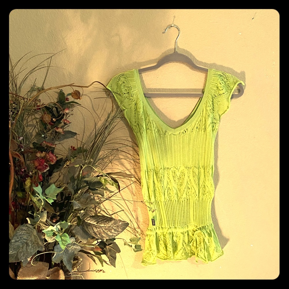 Moschino Jeans Lime Lightweight Sweater S